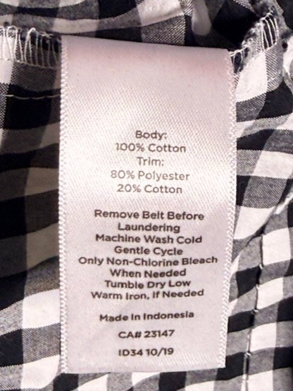 Talbots Gingham Cuffed Sleeve Shirt Dress, Size 6p - Picture 10 of 10